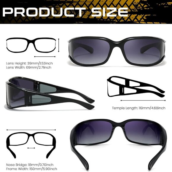 Women Sport Sunglasses Polarized Wrap Around UV400 UV Protection for Running Cyc - Picture 5 of 6